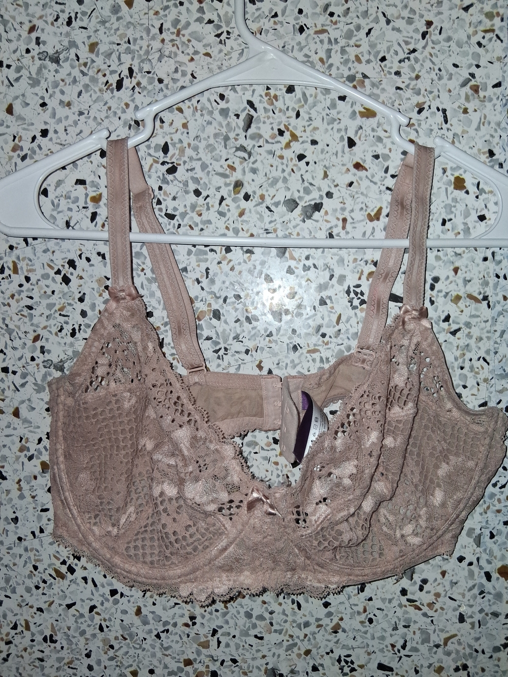 Women's Adore Me Knit/mesh Minimizer Bra Size 38DD Nude Wireless No Padding